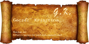 Gecző Krisztina névjegykártya