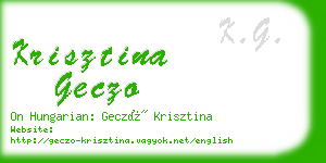 krisztina geczo business card